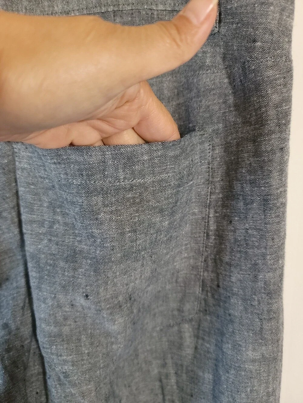Calvin Klein Heather Gray Linen Blend Pants Mens Sz 38x32 Relaxed Resortwear